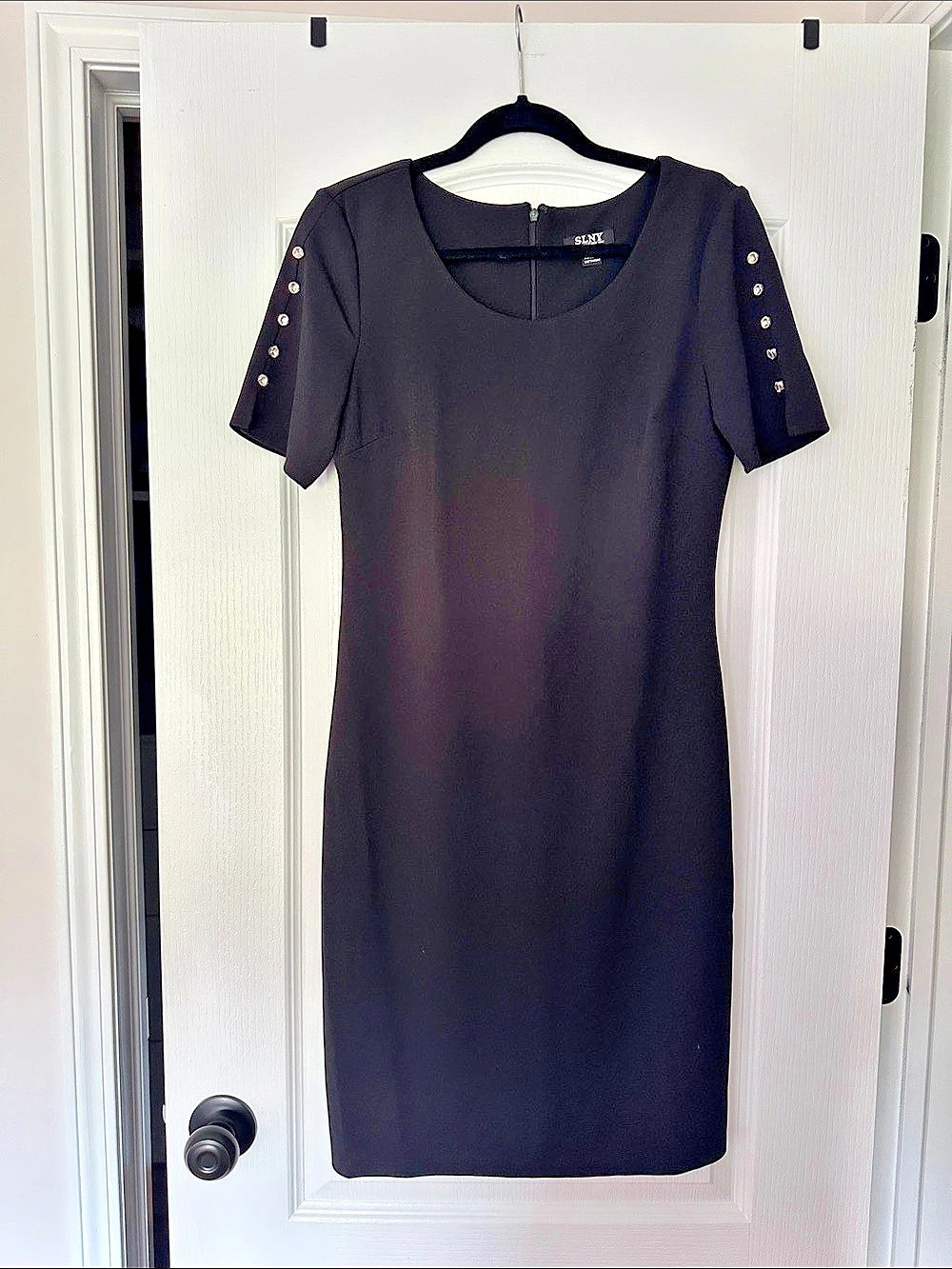 SLNY Studded Sleeve Mini Dress Size 10 Like New